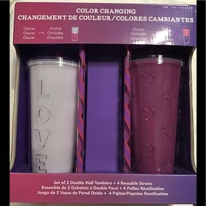 ParkerLane set of 2 color changing wall tumblers